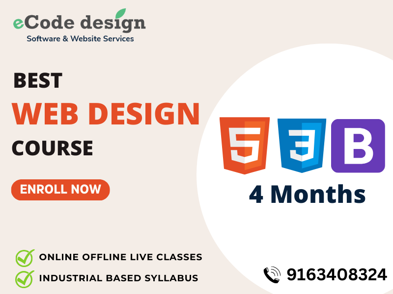 Web designing course with HTML, CSS, JavaScript, Bootstrap - 4 Months ...